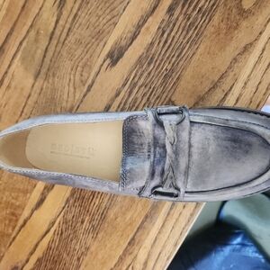 BED|STU Gray Suede Loafers Slip-On Flats